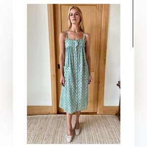 Emerson Fry Astrid Midi Dress - Cornflower Kashmir Organic